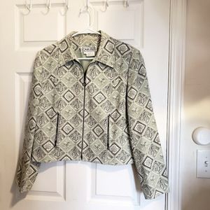 Rare Vintage Carlisle Women's Cotton Print Cropped Jacket